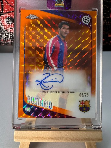 Romario auto topps chrome - auto, /25